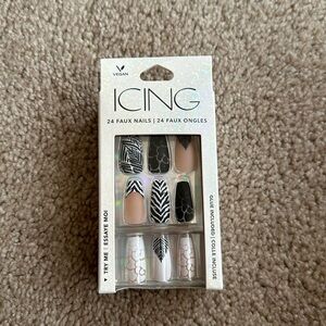 Cute nails in the brand icing